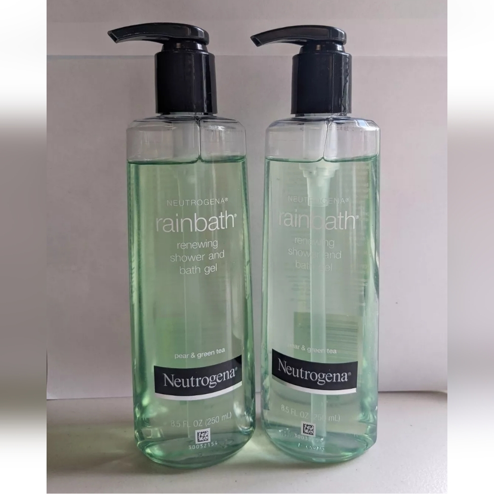 (2) Neutrogena Rainbath Renewing Shower & Bath Gel Pear & Green Tea 8.5oz NEW